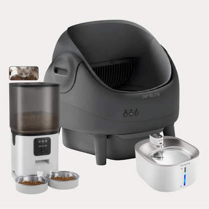 Bundel | Ease Automatische Kattenbak, Sync Dubbele Voerautomaat & Stream Drinkfontein