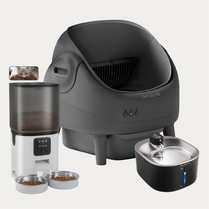 Bundel | Ease Automatische Kattenbak, Sync Dubbele Voerautomaat & Stream Drinkfontein