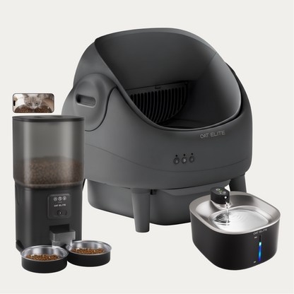 Bundel | Ease Automatische Kattenbak, Sync Dubbele Voerautomaat & Stream Drinkfontein