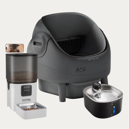Bundel | Ease Automatische Kattenbak, Sync Enkele Voerautomaat & Stream Drinkfontein
