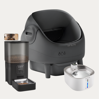 Bundel | Ease Automatische Kattenbak, Sync Enkele Voerautomaat & Stream Drinkfontein