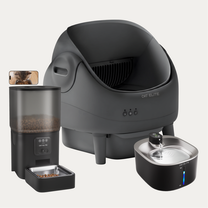 Bundel | Ease Automatische Kattenbak, Sync Enkele Voerautomaat & Stream Drinkfontein