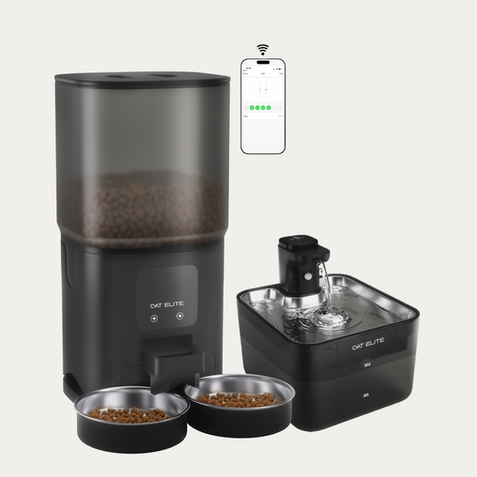 Bundel | Core Dubbele Voerautomaat & Wave Drinkfontein