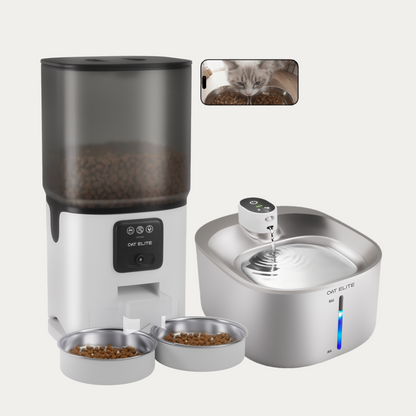 Bundel | Sync Dubbele Voerautomaat & Stream Drinkfontein RVS