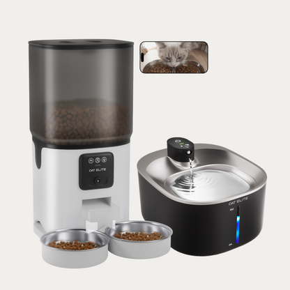 Bundel | Sync Dubbele Voerautomaat & Stream Drinkfontein RVS