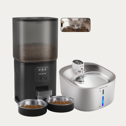 Bundel | Sync Dubbele Voerautomaat & Stream Drinkfontein RVS